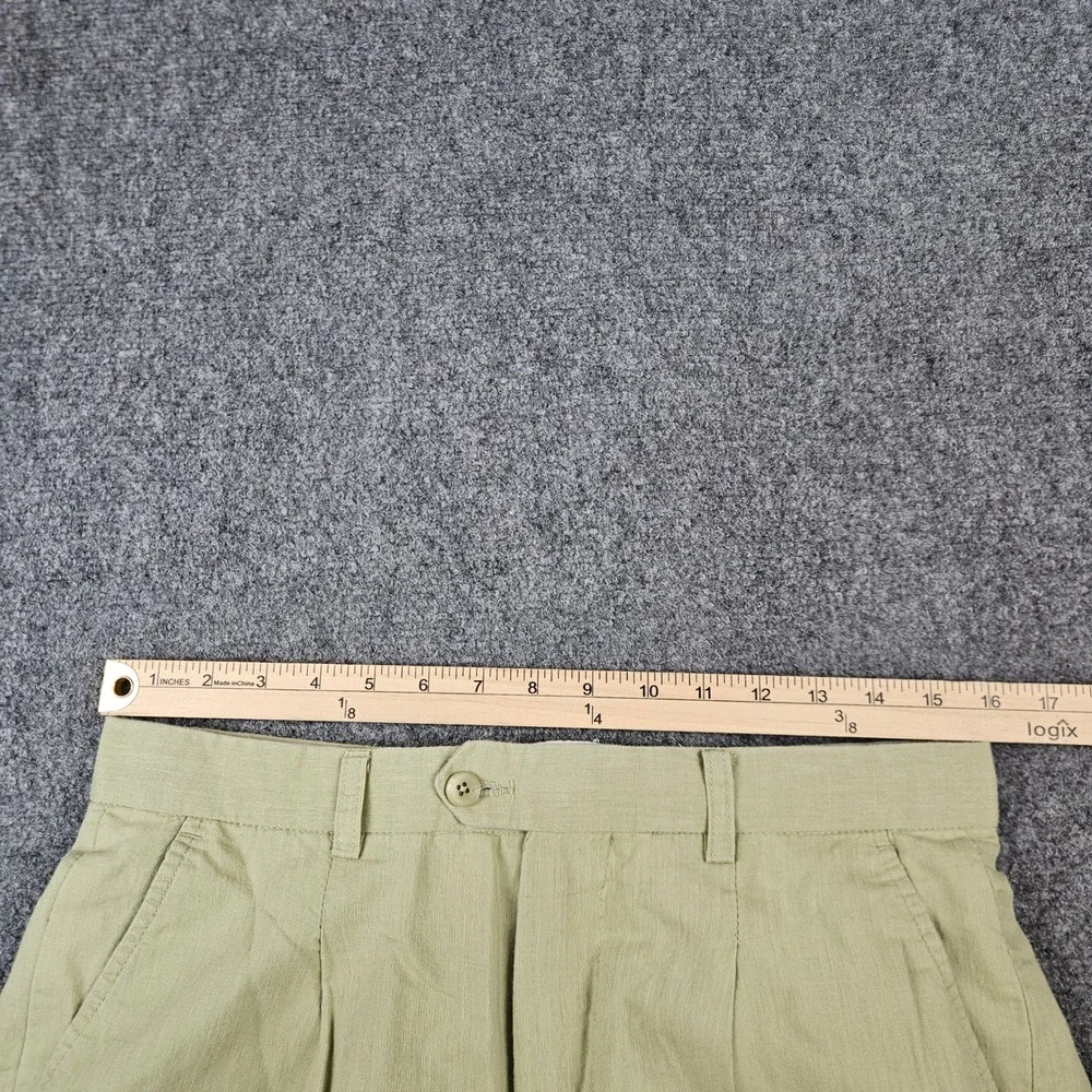 Steve Harvey Celebrity Edition Sage Green Linen Cotton Pleated Trousers 32x30